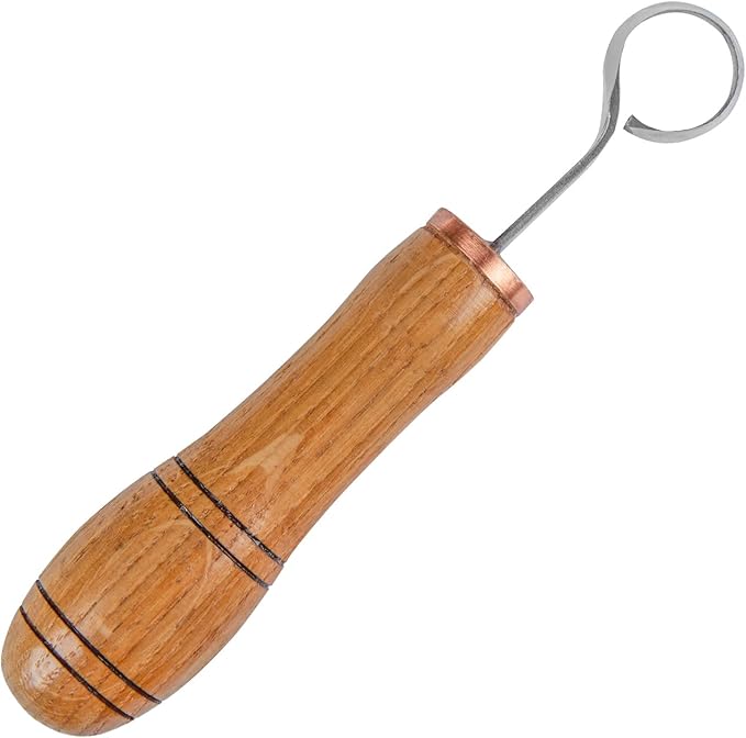 Wood Carving Scorp Knife | Round Carving Tool for Spoons, Bowls, and Cups | Oak Wood Handle with Carbon Steel Blade (1INCH)