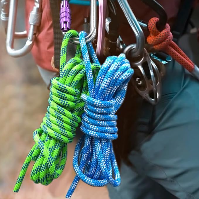 SEAMUS 8mm Prusik Accessory Cord 30M (100ft) UIAA Rock Climbing Rope 14Kn High Tensile Strength Rock Climbing Accessories Cord Double Braid Nylon Cord for Mountain Tree Climbing,Fire Rescue