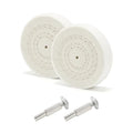 SCOTTCHEN Buffing Polishing Wheel 3" Fine Cotton (50 Ply) 1/4" Arbor with 1/4" Mandrel for Drill - 2Pack