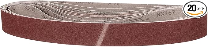 1-1/2 x 30 Inch Sanding Belt, 20 Pcs 120 Grit Knife Sharpener Belts Work Sharpening for Belt Sander Knife Carving Tool Metal Working