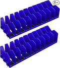 2 Pack Plier Orgainzer Rack, 20 Slots Tool Organizer Rack with Extendable Design & Non-Slip Rubber Base, Fits 3" H, Toolbox Organizer for Pliers, Wrenches, Screwdrivers and More,Blue
