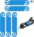PATIKIL Cable Tags Flexible Cable Management Labels Cord Identification Tags, Wire Cord Markers for USB Computer Phone Charger Power - 50Pcs (Blue)