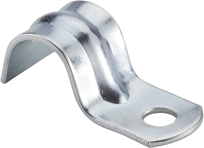 Halex – 3/8 Inch Flexible Metal Conduit (FMC) – 1 Hole Straps – 62180B – 200 Per Pack – Silver