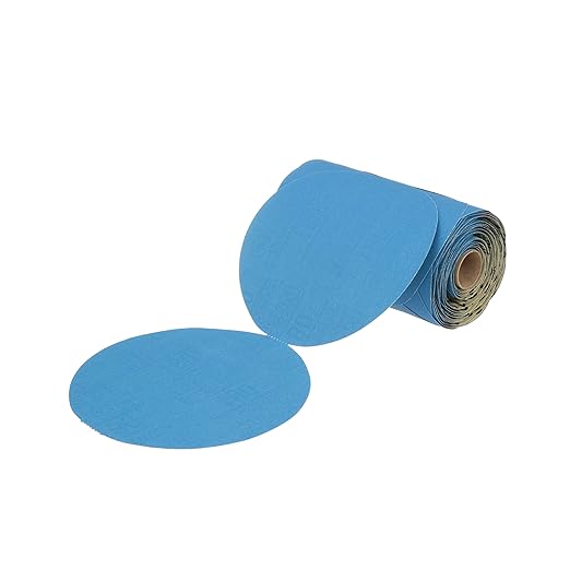 3M Stikit Blue Abrasive Disc Roll, 36206, No Hole, 6 in, 180+ Grade, Pack of 100, Automotive Sanding Discs for Coating Removal, Body Repair, Auto Sanding, Primer Sanding