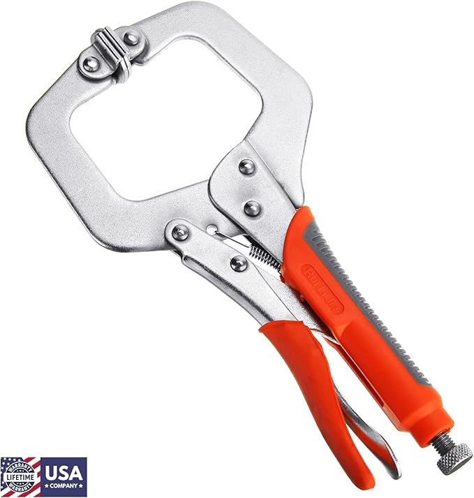 Massca Locking Face Clamp | Portable Table & Tool Vise Grip | Heavy Duty FaceClamps with Swivel Pads | Made from Strong High-Grade Carbon Steel for Home &Workshop welding Use | – 11 Inch