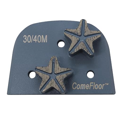 Concrete Floor Grinding Discs, Diamond Metal Grinding Tooling for Lavina Grinders, Concrete Preparation & Thin Epoxy Remove, Double Segments 30/40 Grit Medium Bond, Pack of 9
