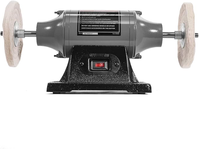 XtremepowerUS 6-Inch Electric Polisher Benchtop Buffer Grinder Motor Polishing Grinder Machine Dual Buffer