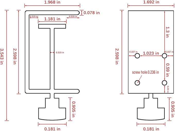 Small C Clamps 2 Inch with 4 Small Holes in the Back, 4-Pack Adjustable Desk C-Clamp for Range 0.39"~2", Versatile Clamp for Brake, Parts Assembly, Fastening, Welding, Woodwork, Metal Work