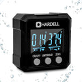 HARDELL Digital Angle Finder,Dual Axis 4X90° 0-40° Digital Angle Gauge With Magnetic Base, Relative Absolute Measuring Tool, Aluminum Alloy Auto-Rotation Protractor for Table Saw Tube Decoration DIYer