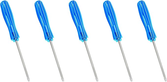 5PCS Mini Phillips Screwdriver, 2mm Cross Head with Blue Non-slip Handle for Small Appliances, 2.56"(65mm) Total Length, Non-magnetic