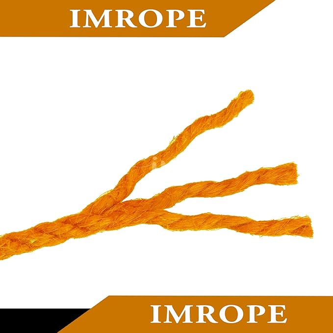 4mm x 300 Feet Orange Jute Rope, Twine for Gardening Tomato Climbing Plant Tie Floristry Crafts Gift Wrapping Packing Decor