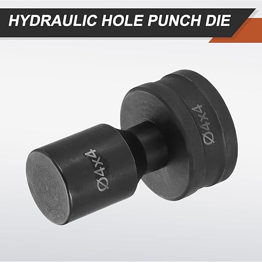 HARFINGTON Hydraulic Hole Punch Die 4x4mm Square Hole 40Cr Steel Electric Punching Kit for CH70 Electric Punching Machine, Black