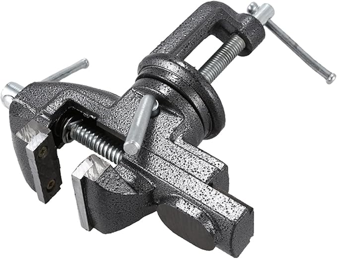 Bench Vise Heavy Duty 3 in Table Clamp On Vise, Bench-Table Vice Clamp with 2.5-inch Jaw Width and 3-inch Jaw Opening, Woodworking Workbench Vise with Bolts & Nuts