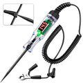 Heavy Duty Automotive Circuit Tester Test Light, 3-48V Digital LED Voltage Tester with Voltmeter, Dual Polarity Indicator and Stainless Probe for Car, Truck, RV, Boat Fuse Testing