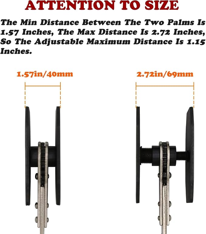 Brake Tools, Brake Caliper Tool, 4 in 1 Universal Disc Brake Caliper Compression Tool, Caliper Piston Compressor Tool with 2 Brake Caliper Hooks, Brake Caliper Press for Car Brake Repair Installation