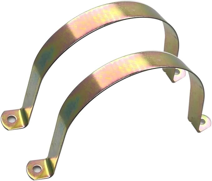 2 Pcs 6inch Rigid Pipe Strap,Two Hole Strap U Bracket Iron, Widened Tube Strap Tension Clip Assortment Kit Heavy Duty Pipe Clamp（160mm）