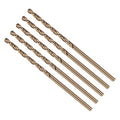 Drill Bit, #44 Cutting Diameter, 4341 HSS Gold Finish 118° Cutting Angle Number Jobber Bits - (Applications: for Drilling Soft Metal Plastic Wood), 5-Pieces