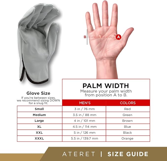 ATERET 120 Pairs Large Heavy Duty Durable Cowhide Leather Work Gloves I Driver Gloves for Truck Driving, Warehouse, Gardening, Farming