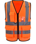 A-SAFETY Orange 4XL 5XL High Visibility Safety Vest Reflective BIG AND TALL