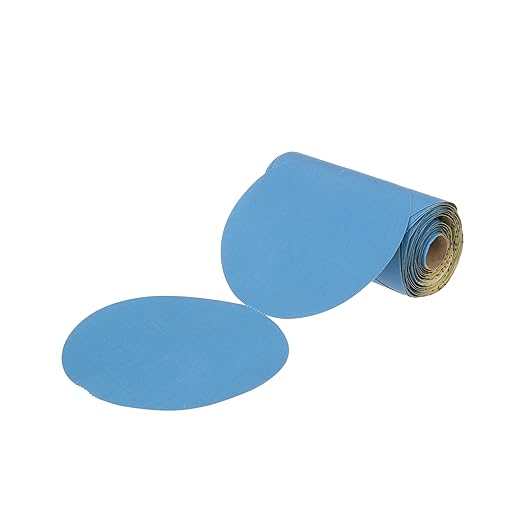 3M Stikit Blue Abrasive Disc Roll, 36210, No Hole, 6 in, 320+ Grade, Pack of 100, Automotive Sanding Discs for Coating Removal, Body Repair, Auto Sanding, Primer Sanding