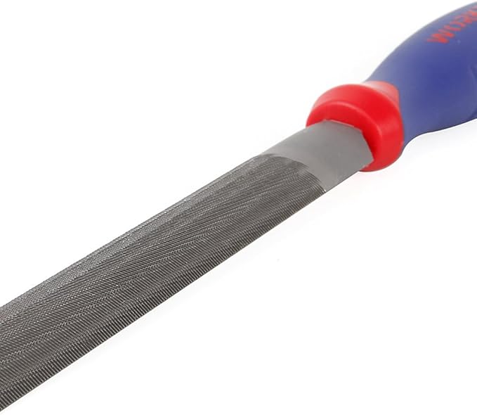 WORKPRO W051003 8 In. Half Round File, Durable Steel File for Concave, Convex & Flat Surfaces, Comfortable Anti-Slip Grip, Double Cut & Single Cut, Tool Sharpener for Pro's and DIY (Single Pack)