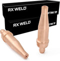 RX WELD 3-1-101 Acetylene Cutting Torch Tips, Fit V-Style Heavy Duty Torch - Pack of 2