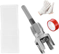 Integrated Internal & External Pipe Threading Tool, 1/2'' 1'' Dies, Dual-Function Pipe Thread Cutting Tool, Electric Drill Compatible Pvc Pipe Threader Kit for Home Repair