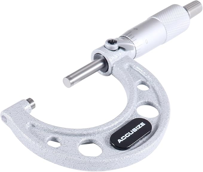 Accusize Industrial Tools 0-3 inch x .0001'' Ultra-Precision M-Type Outside Micrometers Carbide Tipped 3 Pc Set, EG00-0903