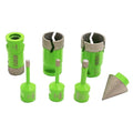 Diamond Core Drill Bits Set - Tile Hole Saw Kit 6/6/8/25/32/35mm with 35mm Diamond Beveling Chamfer Bit for Porcelain Ceramic Tile Granite Marble