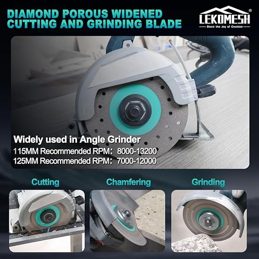 Rock Slab Grinding Disc - 5 inch Glass Cutter Disc(10pcs), Granite Cutting Blade, Diamond Grinder Wheel for Rock Slab, Stone, Tile, Marble, Granite, Glass Diamond Saw Blades