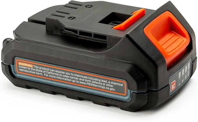 SENIX B25X2 20 Volt Max* 2.5 Ah Lithium-ion Battery for X2 Series Lawn and Garden and Cordless Power Tools, Fade-Free, Battery Indicator Lights