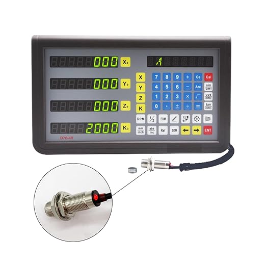 Mill DRO 3 Axis Digital Readout System Display with RPM Function for Lathe Machine Milling Machine