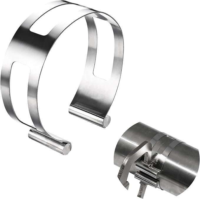 3 Inch Stainless Steel Exhaust Clamp, Universal for Welding and Exhaust Pipe Repair (3 inches)