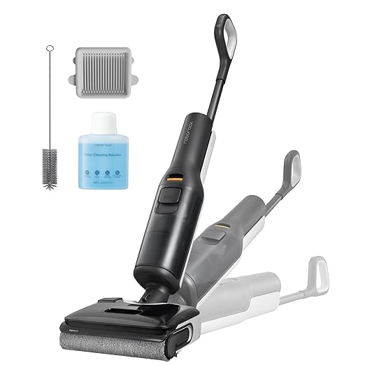 roborock F25 Wet Dry Vacuum Cleaner, Cordless Vacuum Mop All in One with 20000Pa, 194°F Hot Air Flash Drying & Hot Water Self Cleaning, Zero-Tangle Wet Mop Cleaner for Hard Floor, 180° Lie Flat