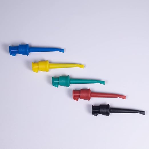 Test Hook Clip, Multimeter Test Lead Kit Hook Clip Probe Mini Grabber for Circuit Testing PCB IC