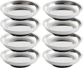 8 Pieces 3” Round Magnetic Bowl Trays Set Stainless Steel Magnet Tool Tray Parts Holder for Screws, Sockets, Bolts, Pins, Mechanic's and Automotive