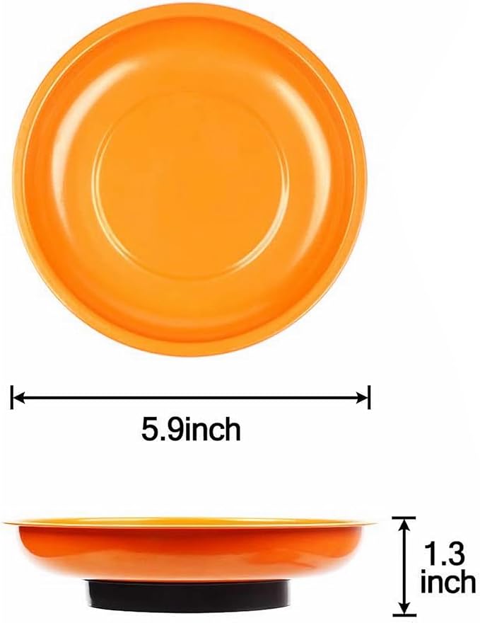 Magnetic Tray Holder,2 Pcs Magnetic Bowl for Screws Tools Parts Tray Holder for Tool Organization (Only Orange)