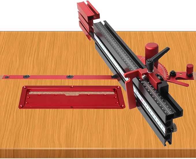 Precision Miter Gauge for Maximum Stock Support and a Repetitive Cut Flip Stop