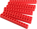 20Pcs 12 Holes Hex Shank Screwdriver Bit Holder, Plastic Screwdriver Head Storage Case, Drill Bit Storage Case, Screwdriver Head Holder Organizer Fit for 1/4 Inch Hex Shank, Red
