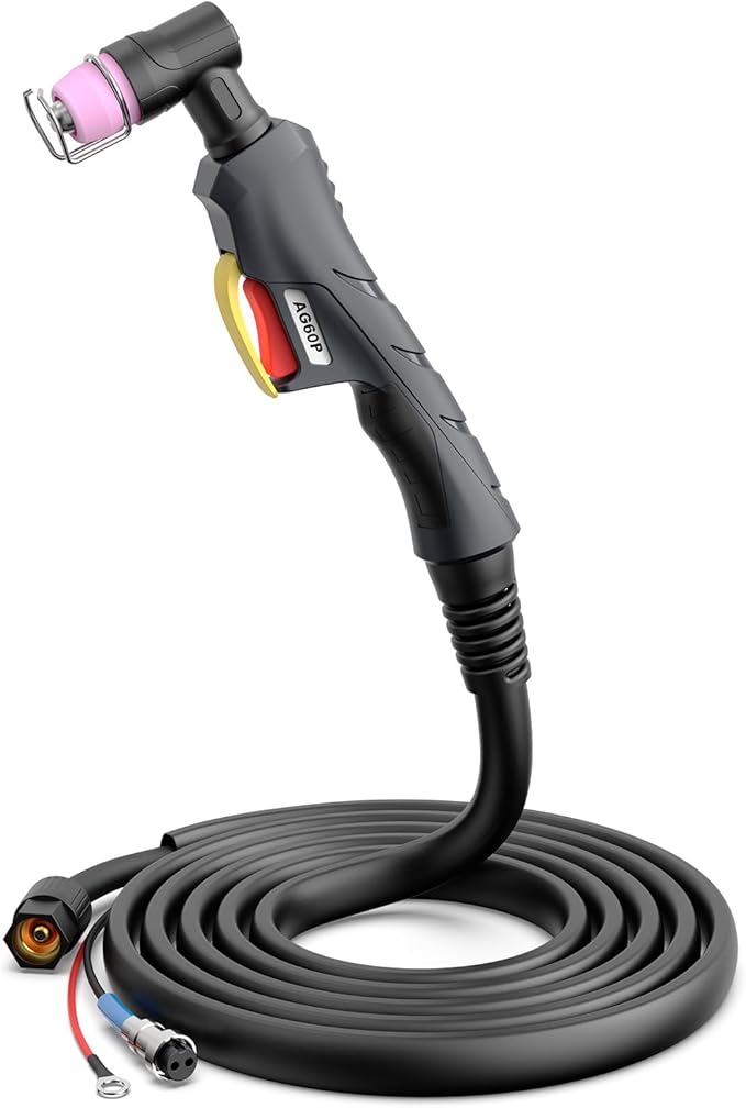 Pilot Arc Plasma Cutting Torch, AG60P 4 Meters High Frequency Air Plasma Cutting Torch AG60P Suitable for Plasma Cutter BTC500DP, BTC650DP, CUT55P
