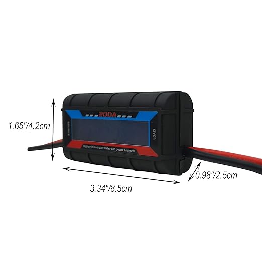 200A RC Watt Meter, High Precision Power Analyzer, DC 0-60V Volt Amp Watt Checker Tester, with Digital LCD Screen- for Voltage(V) Current(A) Power(W) Charge(Ah) and Energy(Wh) Measurement