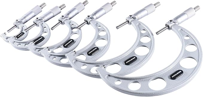 Accusize Industrial Tools 0-150 mm Precision M-Type Metric Outside Micrometer 6 Pc Set, Eg00-9150