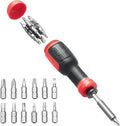 VEVOR Screwdriver Set, 13 in 1 Magnetic Multi Bit Mini Nut Driver Set, Phillips, Flat Head, Torx, Square Bits for Men, Manual Precision Repair Tool Kit for Sockets, Furniture, Home Appliances, Cars