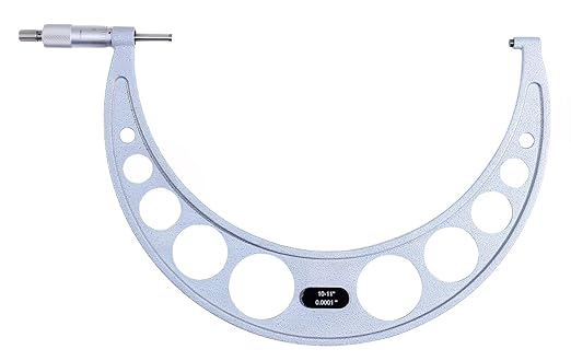 Accusize Industrial Tools 10-11'' Ultra-Precision Carbide Tipped M-Type Outside Micrometer, Resolution 0.0001'', Eg00-0011