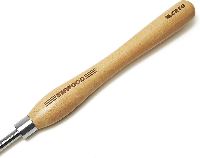 Cyro M2 HSS Bowl Gouge 3/8" Bowl Gouge (1/2" Dia.) with 12-1/2" Beech Handle for Woodlathe Chisels, Woodturning Tools.