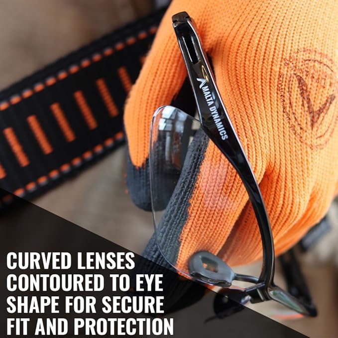Malta Dynamics APEX Safety Glasses – Construction Safety Glasses for Men and Women with Anti Scratch and Anti Fog Protection, ISEA & ANSI Z87 Compliant (Clear, 36 Pairs)