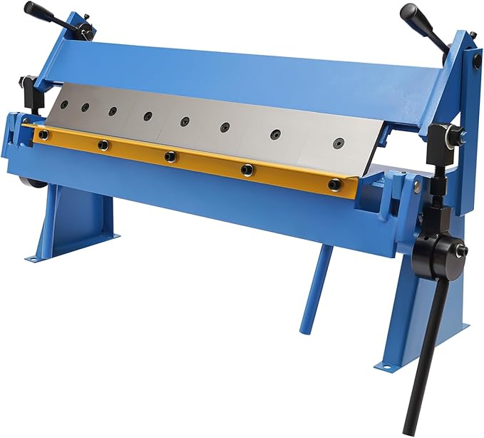 24" Pan and Box Brake Sheet Metal Precision, Industrial Box Metal Brake, 0-135° Sheet Metal Bending Brake Industrial Precision Pan Metal Hand Brake Desktop for Copper Plate, Aluminum Plate