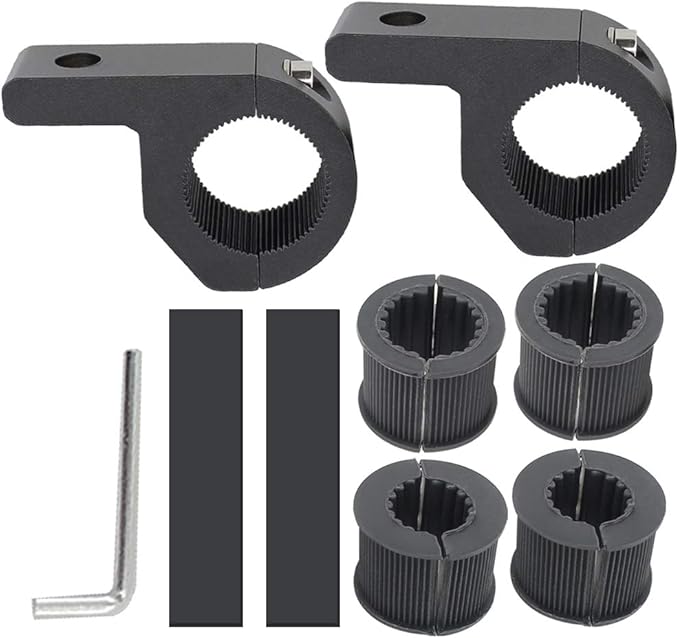 Motorcycle Bull Bar Mounting Bracket 2PCS Horizontal Light Mount Clamp Kit for 0.59" /0.75" /0.87"/0.98"/1.1"/1.25"Tubes fit for LED Driving Lights, Spotlights Fits Truck, ATV, & Motorcycle Crash Bars