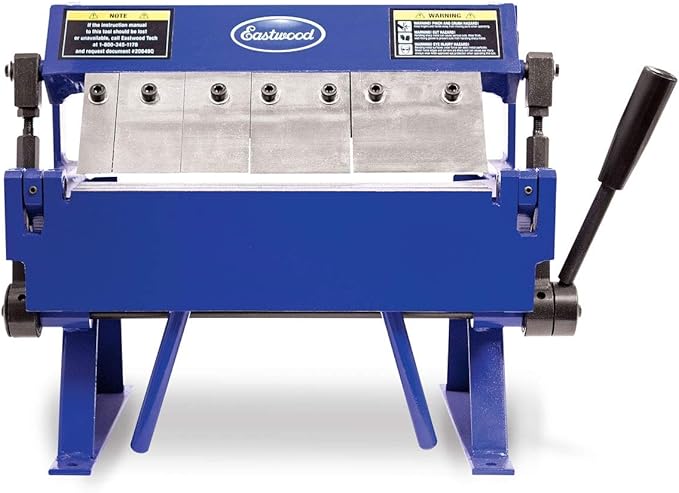 Eastwood 12 Inch Precision Box and Pan Sheet Metal Brake | Adjustment Box with 5 Adjustable Fingers | Folds & Bends up to 20 Gauge Steel 16 Gauge Aluminum or 24 Gauge Stainless Steel