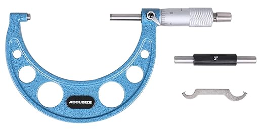 Accusize Industrial Tools EG00-0004 Ultra-Precision Outside Micrometer, 3-4 in